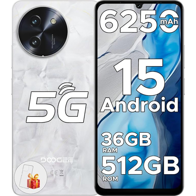 DOOGEE Note 59 Pro+ Android 15 nutitelefon ilma lepinguta 5G 512GB ROM + 36GB RAM Octa Core 6250mAh 6,75-tolline HD + 120Hz mobiiltelefon ilma lepinguta 50MP + 8MP Dual SIM Simlock tasuta mobiiltelefonid