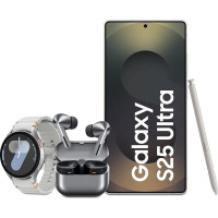 Samsung Galaxy S25 Ultra AI nutitelefon Galaxy AI-ga, 12 GB RAM, 512 GB mälu, Titanium Black, Galaxy Watch7 nutikell + Galaxy Buds3 Pro