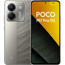 Xiaomi Poco M7 Pro 5G nutitelefon, 8+256GB, hõbedane, selge 50MP Sony kaamera OIS-iga, 5110mAh aku, 45W TurboCharge, 120Hz silmasõbralik AMOLED ekraan
