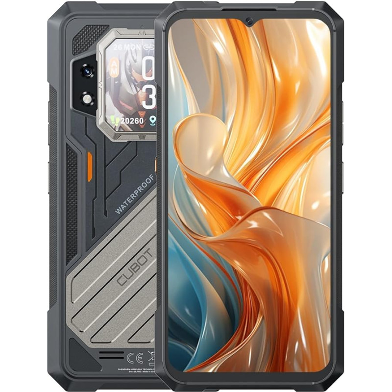 Cubot Kingkong X PRO 5G nutitelefon 6,72-tollise FHD+ 144Hz, 48GB RAM (24GB + 24GB laiendatav), 256GB ROM, 100MP kaamera, 10200mAh aku, Android 14, Dimensity 8200, must