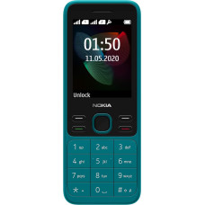 Nokia 150 Version 2020 mobiiltelefon (2,4-tolline, 4 MB sisemälu (laiendatav kuni 32 GB MicroSD-kaardiga), 4 MB RAM, Dual SIM) Tsüaane värvus