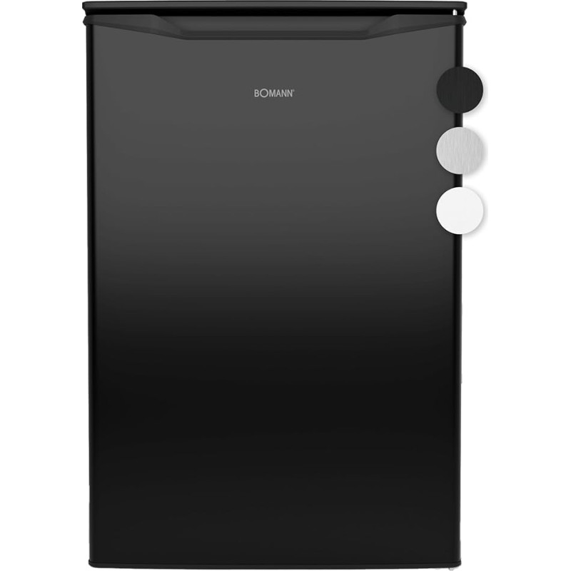 Bomann® sügavkülmik 87 L, väike sügavkülmik temperatuurivahemikuga ≤ -18 °C, 3 sahtlit, vahetatava uksehingega sügavkülmik, sügavkülmik sügavkülmik väike GS 7253 must-inox