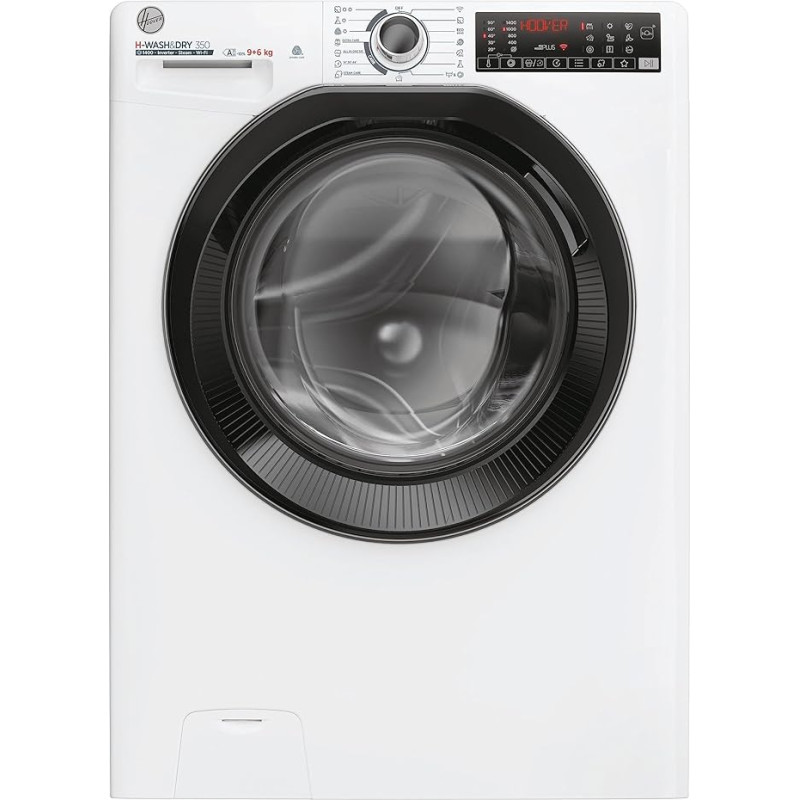 Hoover H-WASH&DRY 350 H3DPS4966TAMB6-S Washing Dryer / Energy Efficiency Class D/A Capacity Washing 9 kg / Drying 6 kg / Active Steam Function / Inverter Motor / WiFi & Bluetooth
