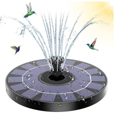 AMZtime Solar Fountain for Outdoor Upgrade 3.5 W Solar Fountain for Outdoors, Solar Pond Pump with 10 Effects Water Pump Floating Fountain Pump for Garden Pond Bird Bath Fish Container