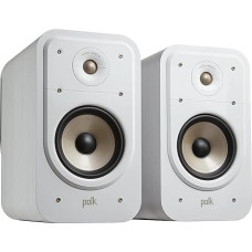 Polk Audio Signature Elite ES20 kõrgresolutsiooniga riiulikõlarid kodukino jaoks, stereokõlarid, HiFi-kõlarid, Hi-Res sertifitseeritud, ühilduvad Dolby Atmos ja DTS:X (paar), valge (paar)
