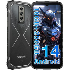 DOOGEE Blade 10 PRO [2024] Välitingimustes kasutatav nutitelefon ilma lepinguta Android 14, 16GB + 256GB (2TB) Välitingimustes kasutatav mobiiltelefon, 6,56-tolline HD+, 50MP + 8MP kaamera 5150mAh ehitusplatsi mobiiltelefon, 3 kaarti