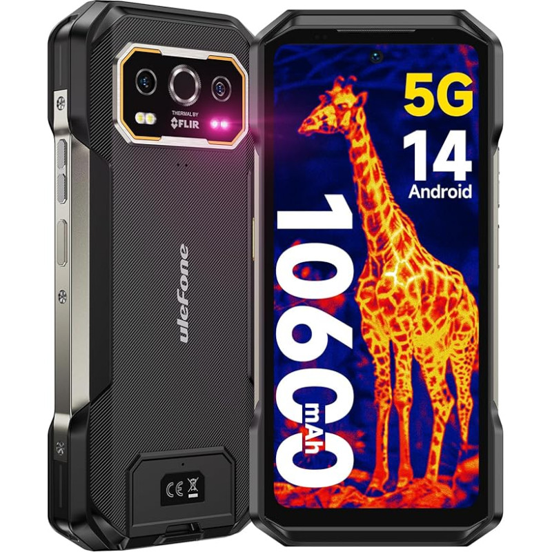 Ulefone Armor 27T Pro mobiiltelefonid koos soojuskaameraga Mobiiltelefonid Android 14 nutitelefon 12GB + 256GB/2TB GPS NFC