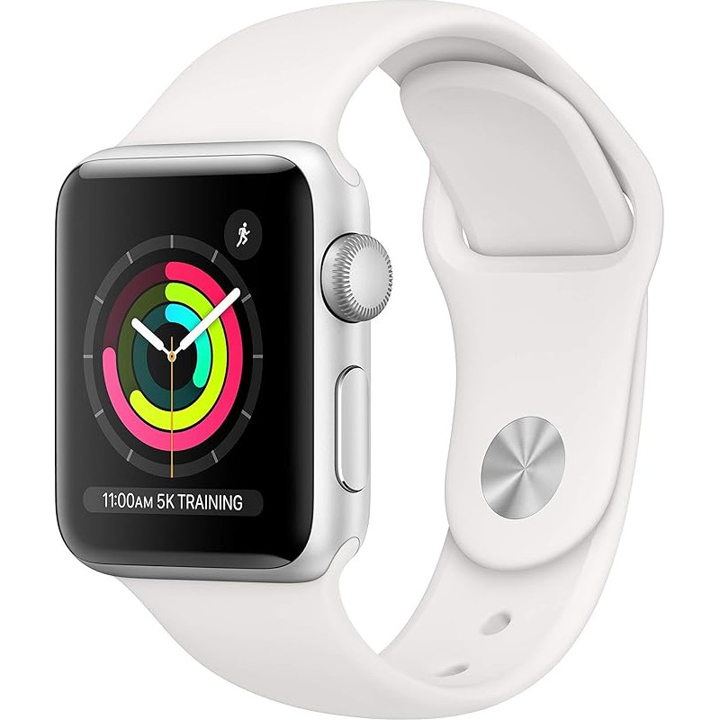 Apple Watch Series 4 40 mm (GPS) - alumiiniumist korpus, hõbedane valge spordirihm (uuenenud)