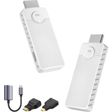 Juhtmevaba HDMI saatja ja vastuvõtja komplekt 165ft/50M, madala latentsusega 1080P Full HD video striimimine, 2.4/5.8GHz Dual Band, automaatne sidumine PC/Laptop/TV/Monitor/Projektor, Plug and Play koduteater
