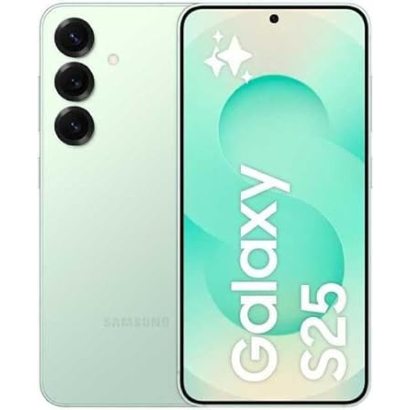 Samsung Galaxy S25 5G nutitelefon Dual SIM RAM 12 GB / sisemälu 256 OLED ekraan 6,2 tolline 2340 x 1080 pikslit 120 Hz Kolmekordne kaamera 50 MP 10 esikaamera Mint