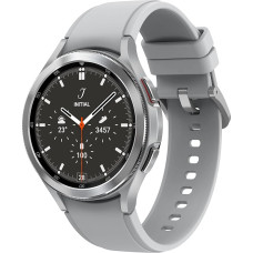 Samsung Galaxy Watch4 Classic, ümmargune Bluetooth Smartwatch, Wear OS, pöörlev lüli, spordikell, spordijälgimisseade, 46 mm, hõbedane (Saksa versioon)