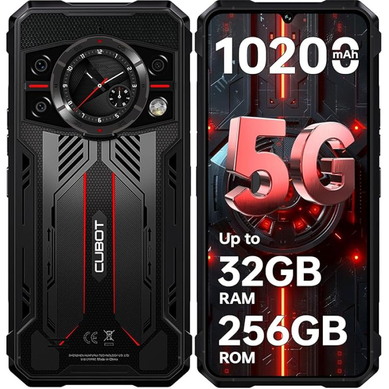 CUBOT Kingkong 11 5G Outdoor Smartphone Android 15, 32GB+256GB/TF 1TB Outdoor Handy Ohne leping 10200mAh, 6.72