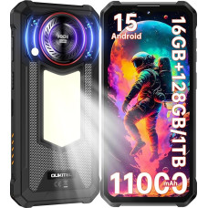 OUKITEL WP53S Outdoor Smartphone Android 15-11000mAh Outdoor mobiiltelefon ilma lepinguta 16(4 + 12) GB + 128GB/1TB, 6,52-tolline ekraan 128dB kõlariga ehitusplatsi mobiiltelefon koos telkimislambiga