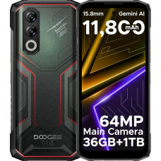 DOOGEE Blade 20 Max AI Android 15 välitelefon, 36GB + 1TB ROM / TF 2TB välitelefoni ilma lepinguta, 11800mAh/33W, Helio G100 Octa-Core, 6,6-tolline + 120Hz + 64MP AI kaamera, 3 kaardipesa / 4G