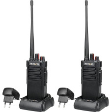 Retevis RT29 Walkie Talkie pika ulatusega, professionaalne raadioside veekindel IP67, 3200 mAh, VOX, 16 kanalit, vastupidav raadio ehitusplatsil, jahil, talus (must, 2 tk)