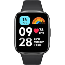 Xiaomi Redmi Watch 3 Active Black, LCD ekraan, 1,83 tolli, Bluetooth, 100 spordirežiimi, spordijälgimisseade, veekindel 50 m, kuni 12 päeva aku kestvusega.
