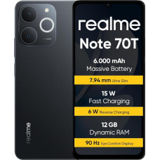 realme Note 70T nutitelefon 4+128GB must