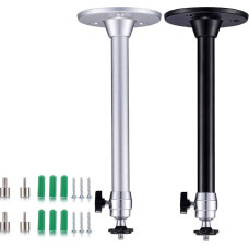 Yizerel Mini Ceiling Projector Bracket Set, reguleeritav lae seinaprojektori klambrid, torud 360 kraadi pöörlevate peadega, 3 suurusega paigalduspead ja kruvid, 2-pakett