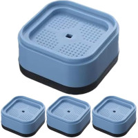 Xijobido Vastupidavad stabiilsed tõstmisjalad pesumasinale ja kuivatile, vibratsioonikaitsega, libisemisvastased, mööblijalad, vibratsiooni summutav alusplaat, virnastatav, stabiilne põrand ja libisemiskaitse jaoks