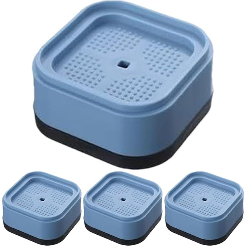 Xijobido Vastupidavad stabiilsed tõstmisjalad pesumasinale ja kuivatile, vibratsioonikaitsega, libisemisvastased, mööblijalad, vibratsiooni summutav alusplaat, virnastatav, stabiilne põrand ja libisemiskaitse jaoks