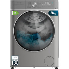 Cecotec Waschtrockner 8-5 kg Frontlader Bolero Wash&Dry 8580 Inverter Steel B. 1400 U/min, 16 programmi, Inverter Plus mootor, SteamMax, OnSmart, Fuzzy Logic, SpaCare ja Beladungsdetektor.