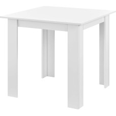 [en.casa] Algermisseni söögilaud 80 x 80 x 76 cm 4 inimesele Ruudukujuline puitlaastplaat valge