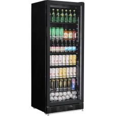 METRO Professional GSC4280B Metallklaasist joogikülmik 280L ventilatsiooniga jahutus 210W lukuga Must