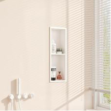 Qeke 304 roostevabast terasest seinasüvend, raamiga dušinurk, vannitoa hoiustamiseks mõeldud veepealne nišš, veekindel süvistatud nišš, ei vaja plaatimist, kahekordne kiht, 20 x 60 cm, valge