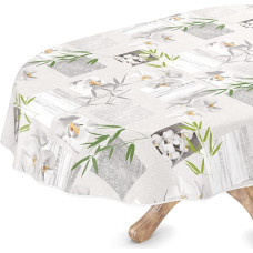 Pestav õlilina laudlina ovaalne 140 x 180 cm, hem Orchid Spa Easy Care