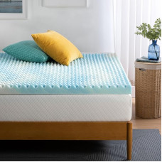Zinus Swirl Gel Memory Foam Airflow Topper/CertiPUR-US sertifitseeritud vahud/Topper-in-a-Box