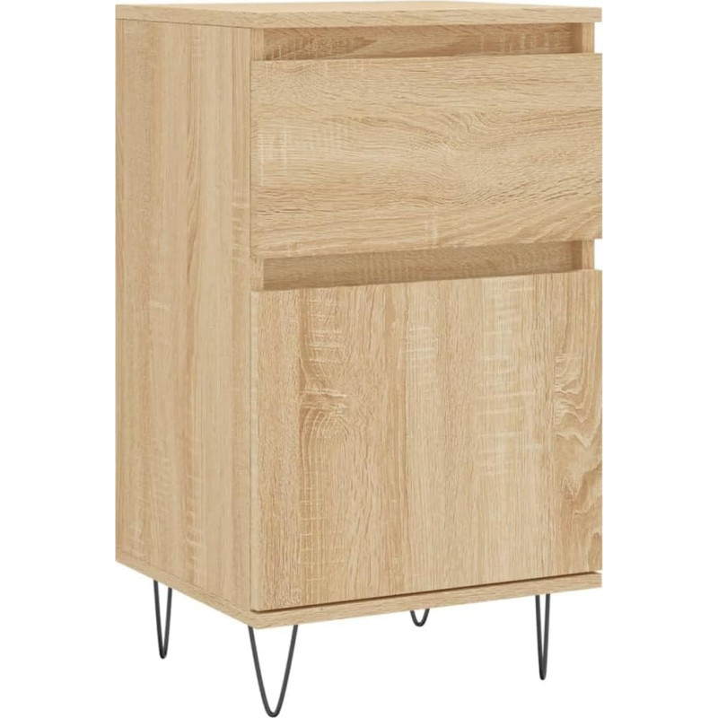 vidaXL Sideboard, sahtlite kapp, millel on palju hoiuruumi, mitmeotstarbeline kapp Sideboard elutuppa, kapi külgkapp raudjalad, Sonoma tammepuust materjalist