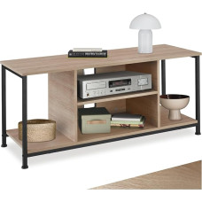 tectake Industrial Lowboard, TV Stand riiul, kapp 4 lahtise kambriga, 110/120 x 40 x 50,5 cm, TV laud, TV laud, elutoa mööbel, Sideboard - 110 cm, Industrial Light Wood (tööstuslik heledast puidust)