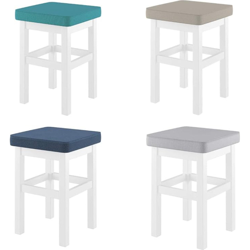 Erst-Holz V-90.71-41WP Puidust tugitooli eri värvi polstriga Massiivpuidust iste pestud valge värviga, polstri värvus: Taupe