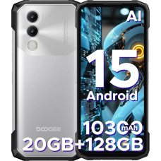 DOOGEE Blade 20 Android 15 mobiiltelefon väljas ilma lepinguta 10300mAh, 20GB + 128GB/2TB väljas nutitelefon Ultra Thin 15,8 mm, 6,6-tolline HD+ IPS Punch ekraan, 16MP kaamera, kolm kaardipesa, IP68