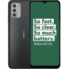 Nokia G42 5G 5G ühenduvusega, Android 13, 6,56-tolline HD+ ekraan, kolmekordne 50MP KL-kaamera, kuni 3 päeva kestev aku, OZO 3D helisalvestus ja QuickFix disain - Hall