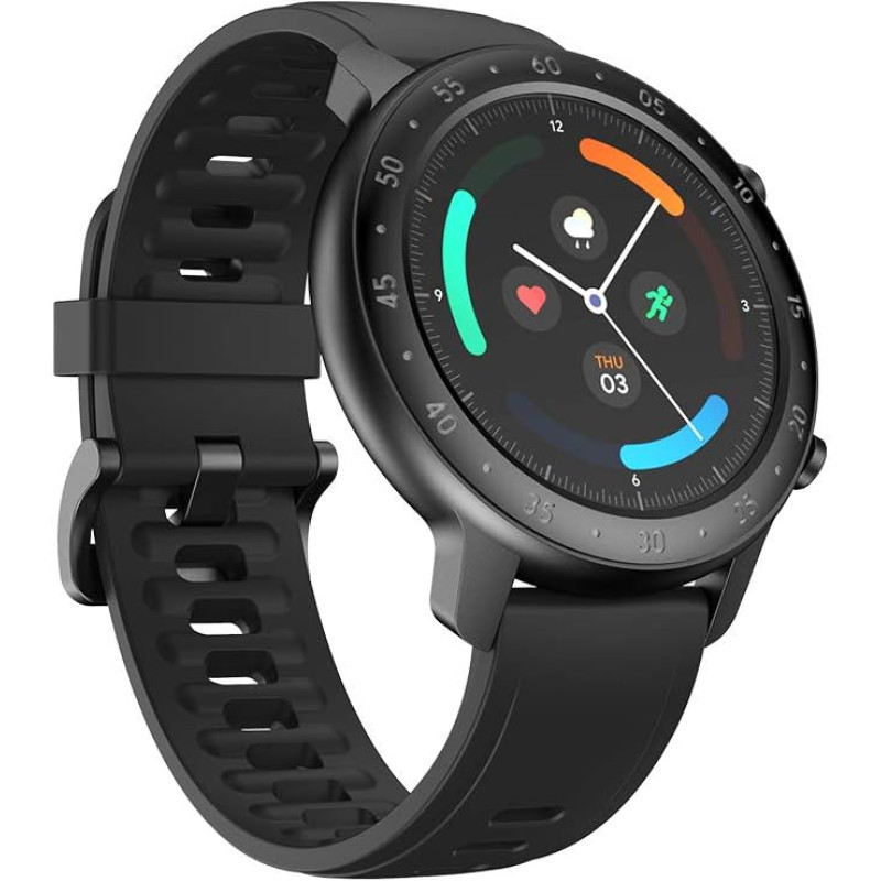 TicWatch GTX Fitness Smartwatch teile 10 tundi aku kestvusega, veekindel IP68, südame löögisageduse monitor, päikesemonitor