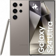 Samsung Galaxy S24 Ultra AI nutitelefon, Android mobiiltelefon ilma lepinguta, 12GB RAM/512GB mälu, 200MP kaamera, S Pen, pikk aku, Titanium Hall