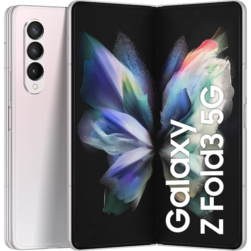Samsung Galaxy Z Fold3 5G, kokkupandav mobiiltelefon ilma lepinguta, paindlik, suur 7,6-tolline ekraan, 256 GB mälu, värvusega Phantom Silver sh. -