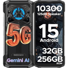 DOOGEE Blade 20 Play AI 5G Android 15 välitelefoni ilma lepinguta, Dimensity 7050, 10300mAh/33W, 32GB + 256GB + 2TB välitingimustes kasutatav nutitelefon, 125dB kõlar, 50MP + 20MP öönägemine, 6,6-tolline HD+