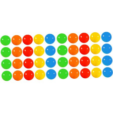 Toyvian Pack of 60 Tent Accessories Mini Accessories Plastic Entertainment Table Tennis Coloured Play Balls Tombola Drawing Balls Ball for Lottery Decorative