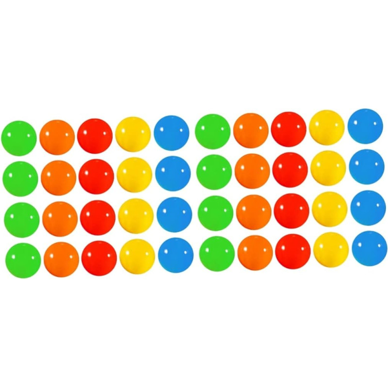 Toyvian Pack of 60 Tent Accessories Mini Accessories Plastic Entertainment Table Tennis Coloured Play Balls Tombola Drawing Balls Ball for Lottery Decorative
