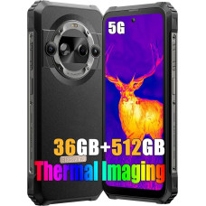 Blackview BL9000 Pro Välitingimustes kasutatav nutitelefon 5G mobiiltelefoni soojuskaamera, 36GB + 512GB Dimensity 8020 Välitingimustes kasutatav mobiiltelefon Android 14, 6,78-tolline FHD + 2.4K, 8800mAh vastupidav mobiiltelefon, IP68, 4G