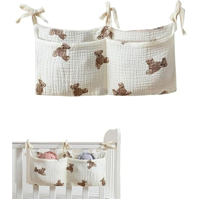 TPZORJX 1 x Baby Bed Organiser Baby Bed Accessories Bed Bag for Hanging Baby Nursery Bottle Hanging Bag Organiser Storage Bag Nappies Organiser Side Bed Baby