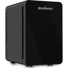 Enventor Mini Fridge 15 Litres, Mini Refrigerators for Cosmetics, Gaming, 220 V AC/12 V DC, Heating and Cooling Modes, Portable Quiet Fridge for Bedroom, Office, Dorm, Car