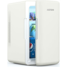 AstroAI Mini Fridge 6 Litres / 8 Cans | Cooler and Warmer | AC/DC | Small Fridge for Bedroom, Car, Drinks, Beauty, Skin Care, Travel (Beige)