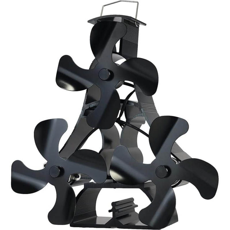 Tomersun Stove Fan 12 Blades Large Wood Burner Fan Eco Fireplace Fan Heat Powered Wood Stove Fan for Wood Burner Stove Top