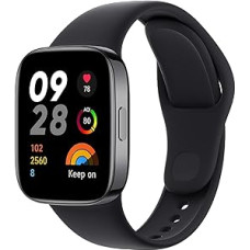 Xiaomi Redmi Watch 3, 1,75-tolline AMOLED-ekraan, 121 treeningrežiimi, SPO₂ mõõtmine ja 24-tunnine südame löögisageduse jälgimine, Bluetooth-kõned, GPS-multisüsteem, 5 ATM, kuni 12-päevane aku kestvus, musta värvi