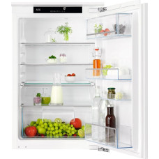 AEG OptiSpace Series 5000 Built-In Fridge 88 cm without Freezer, 2x Multi-Adjustable & 1x Separable Glass Shelf, Large Fridge (137L), LCD Display, Quick Cooling Function, Fixed Door, TSK5O88WDF