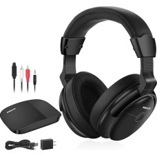 SIMOLIO digitaalsed juhtmevabad kõrvaklapid telerite jaoks, juhtmevabad eakate jaoks, 2,4 GHz juhtmevabad TV kõrvaklapid koos tasakaalu ja tooniga ning vahetusakuga, 100 jala kaugus, USB-laadimine - SM-825D Pro