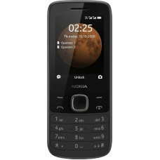Nokia 225 (2020) 4G Dual SIM mobiiltelefon mustas Premium disainis (2,4-tolline QVGA ekraan, 4G tehnoloogia, Bluetooth 5.0, MP3-mängija, FM-raadio, 128 MB mälu (kuni 128 GB microSD-kaardi abil), VGA-kaamera)